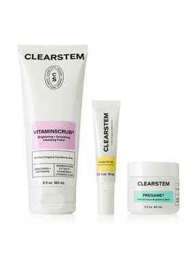 Clearstem Vitaminscrub Brightening Cleanser Set - White with Pastel Accents